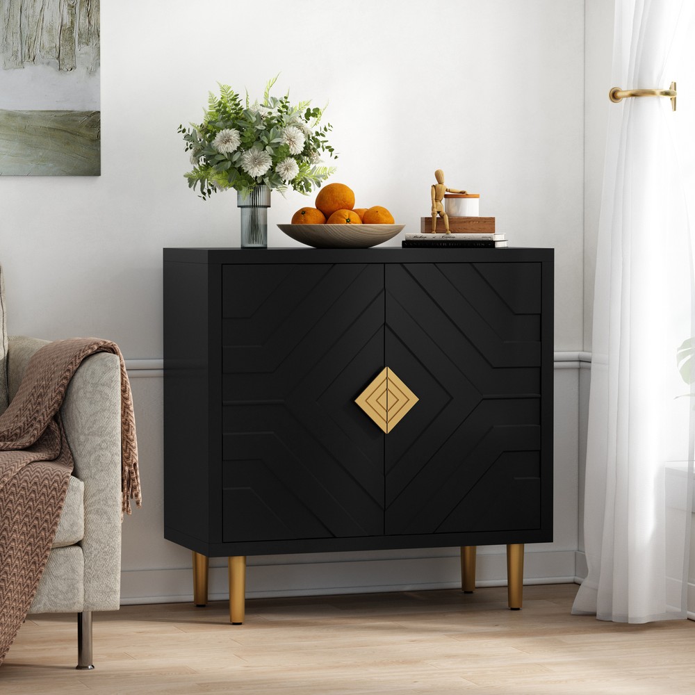 32" Modern Sideboard Accent Cabinet Kitchen Buffet Bedside Console Table w/ Door