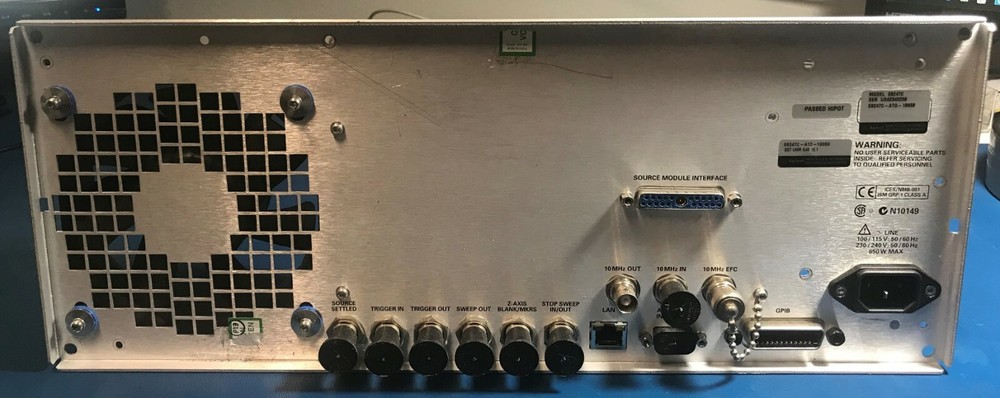 Keysight Agilent E8247C back panel with E8251-6023 assembly