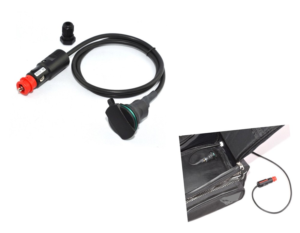 45905 BAAS ZA14 POWER SOCKET DIN ZIG CIGARETTE LIGHTER BAG CABLE 1 METER