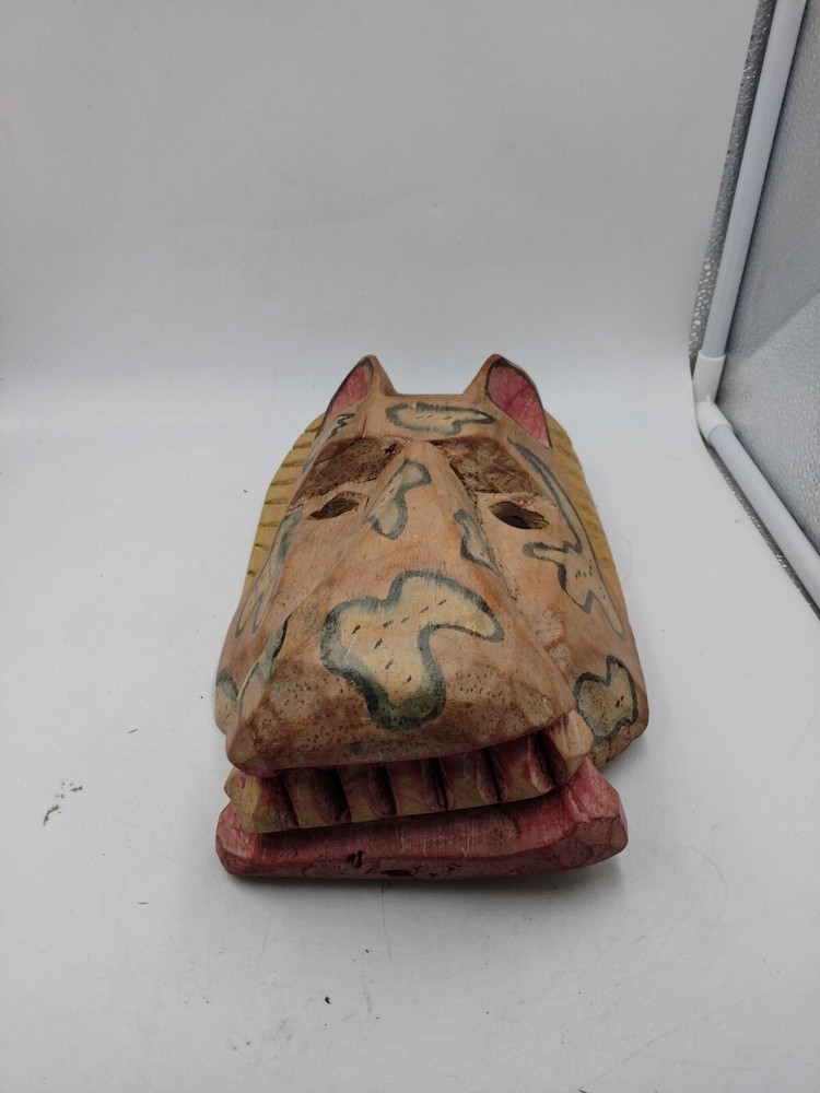 Wooden Hand Carved Giraffe Mask
