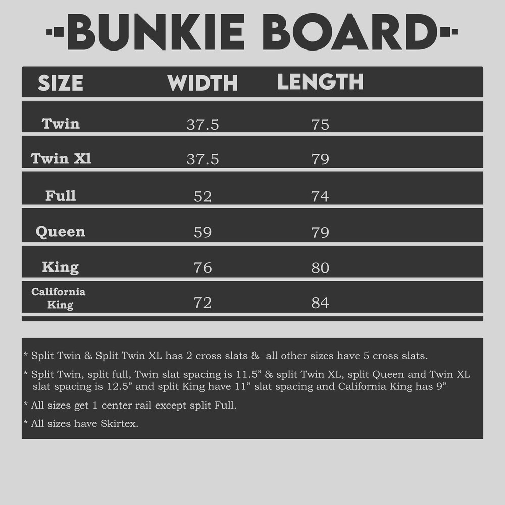 Spring Sleep 1.5in Split Bunkie Board Mattress Bed Support Fully Assembled