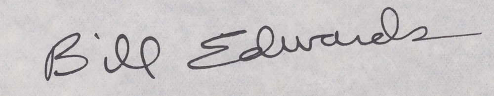 BILL EDWARDS - DOCUMENT SIGNED CIRCA 1946