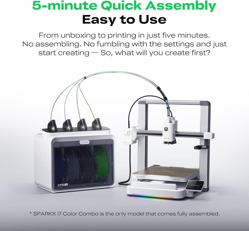 Creality SPARKX i7 3D Printer + Space Pi*1+Hyper PLA 3D Filament*4