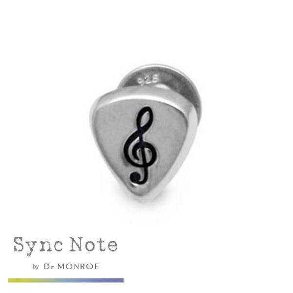 Dr MONROE Sync Note Silver Stud Earring (Single, One Ear)