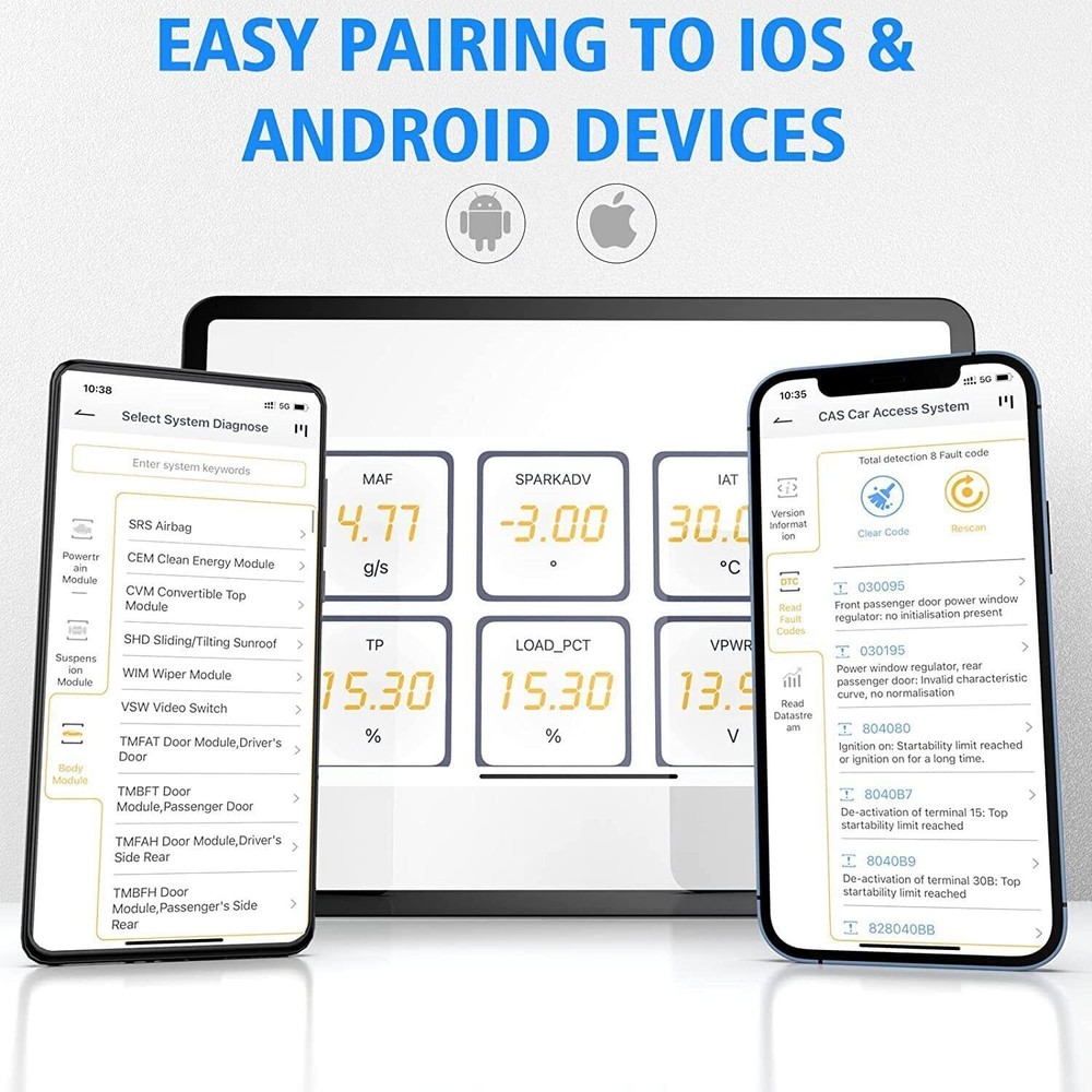 ANCEL BD300 OBD2 Scanner Bluetooth Fit for BMW All System Code Reader Diagnostic