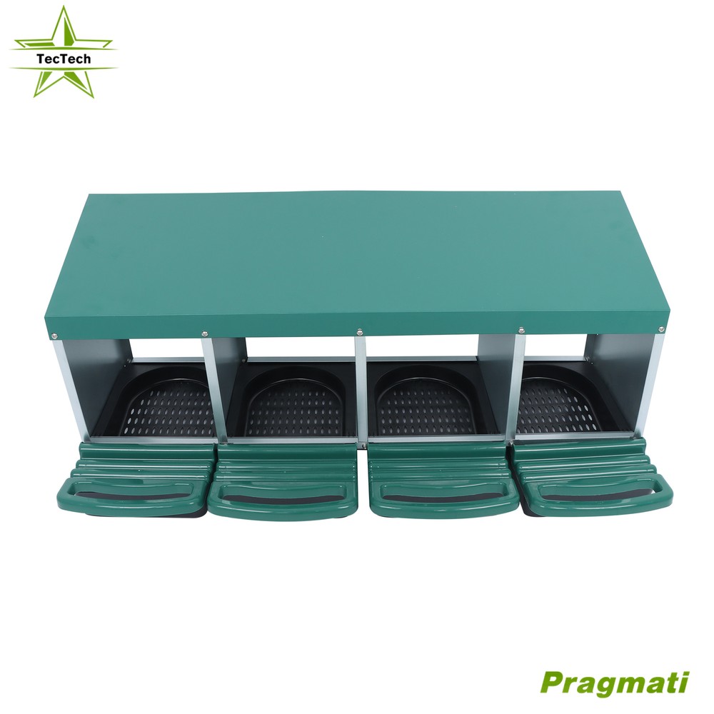 Chicken Nesting Boxes 4 Hole Metal Chicken Egg Laying Nesting Box With Perch