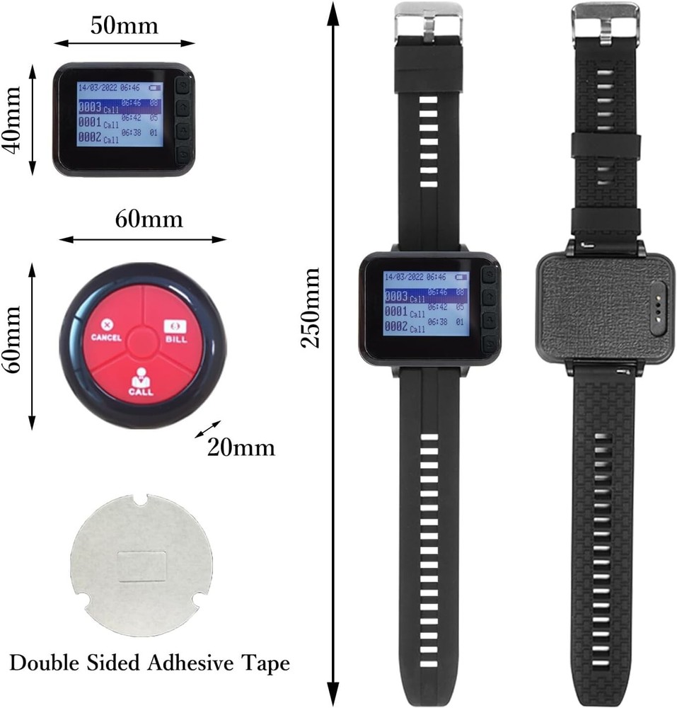 Wireless Calling System Pager Calling Restaurant Waiter Call Waterproof