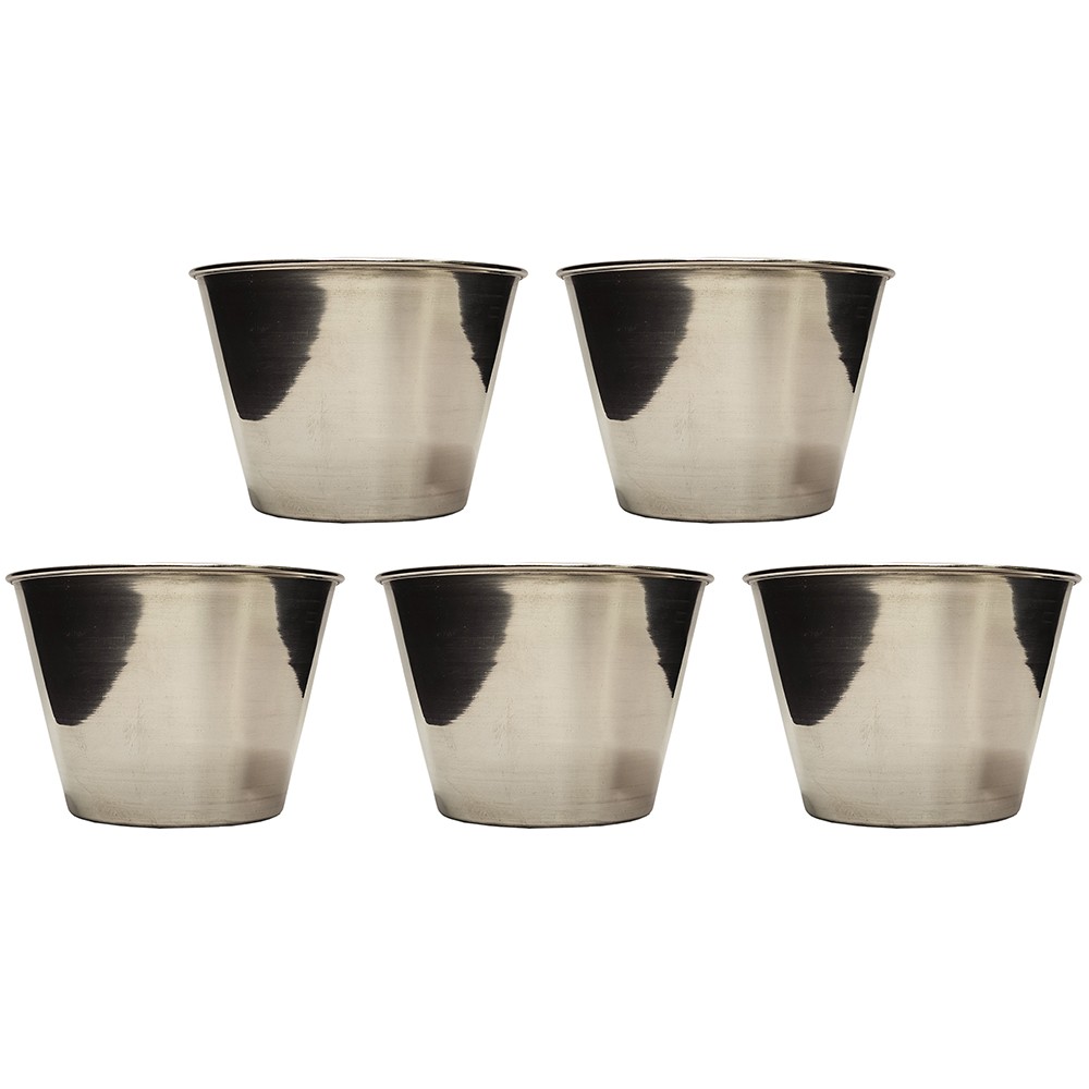 Home Brew Ohio Stainless Steel Sauce Cup 14cm (Ramekin) 5 Pack