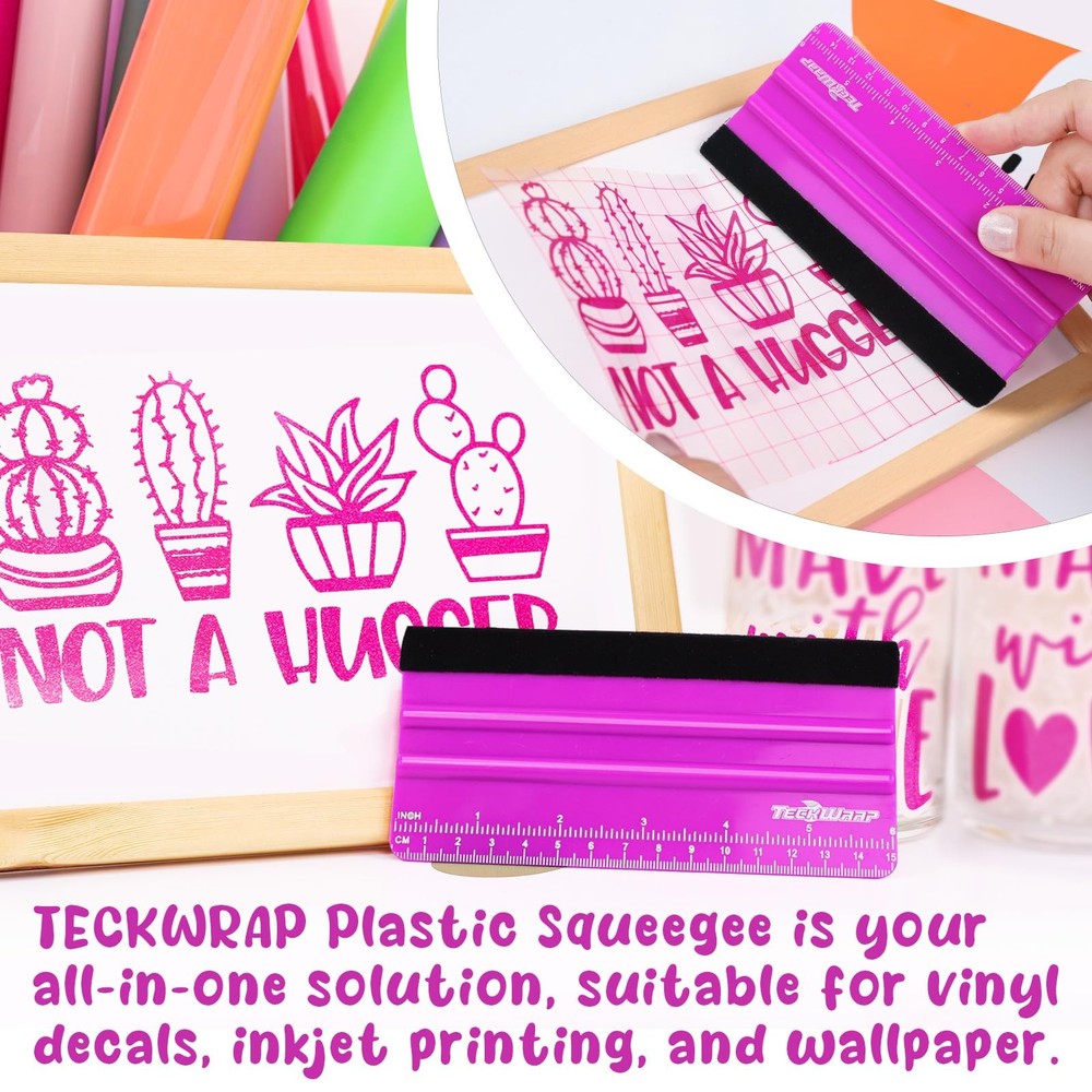 TECKWRAP Professional Squeegee Tool for Vinyl Decals, Inkjet 1pcs Pitaya