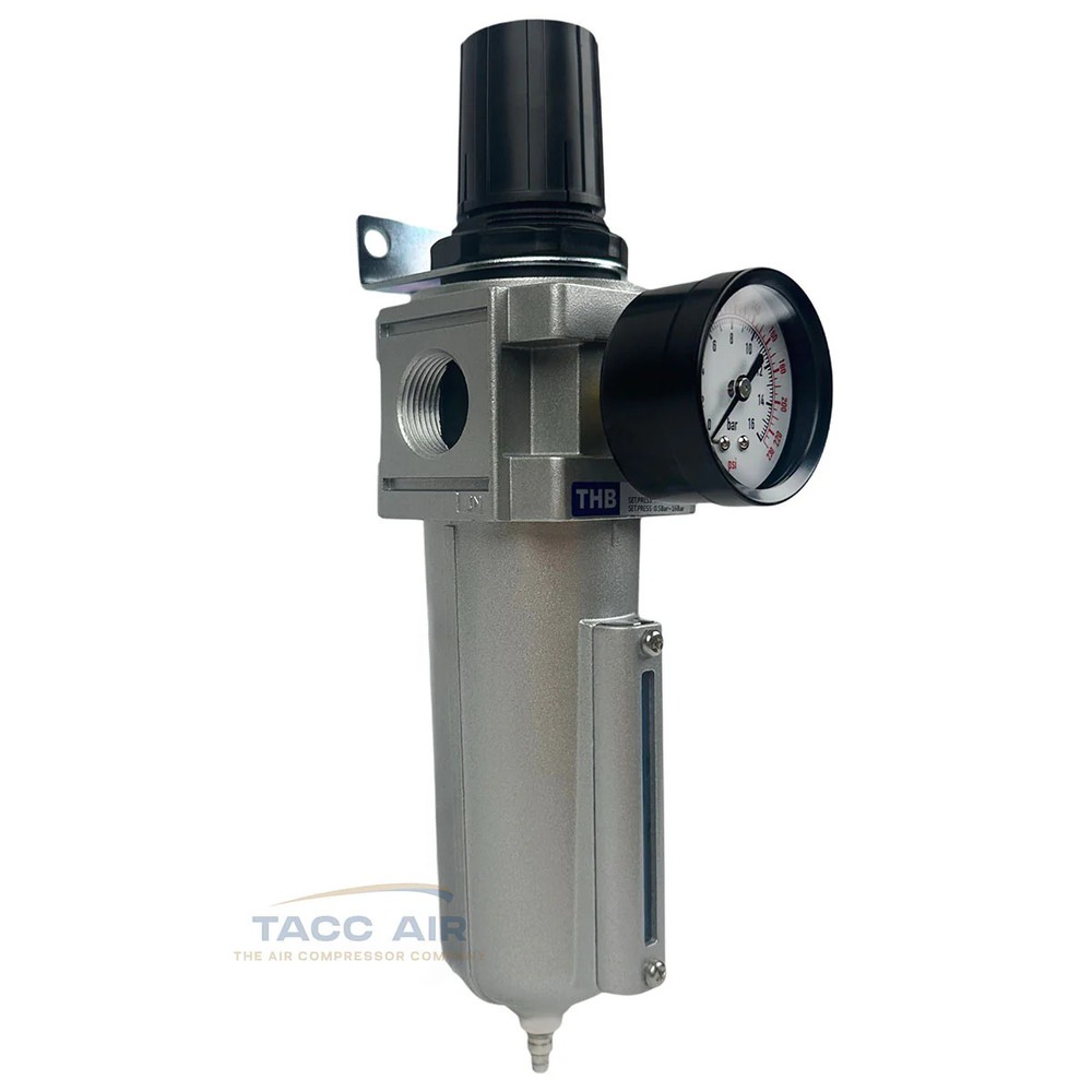 1/2" Compressed Air In Line Compressor Filter & Regulator Combo Piggyback System