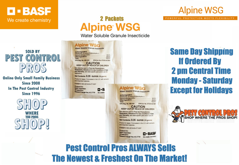 2 Packets Alpine WSG Water Soluble Granule Insecticide Kill Ant roach ~ 20 Gram