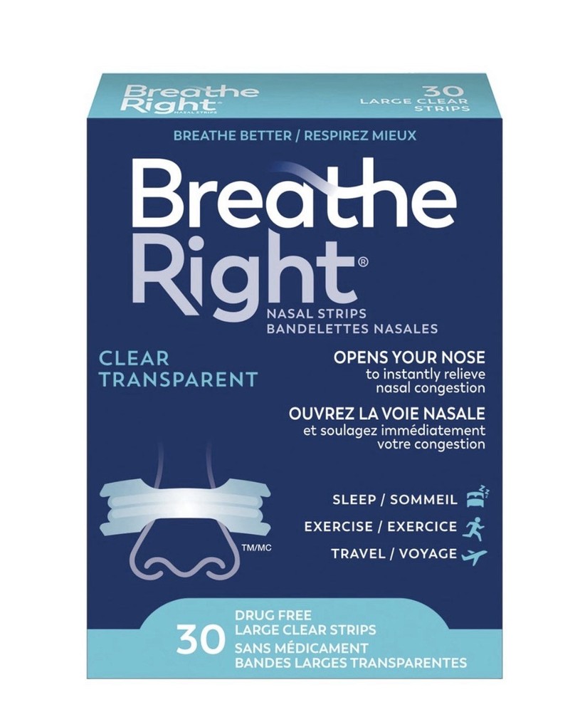 20xBreathe right nasal strips 30