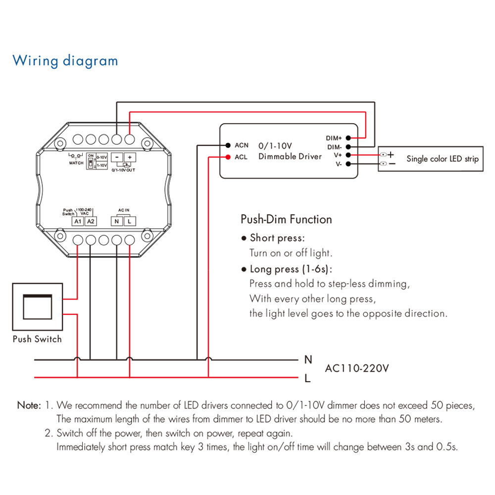 1-4Pack Zigbee 0-10V AC LED Dimmer Switch Module Wireless Remote Control fr Lamp
