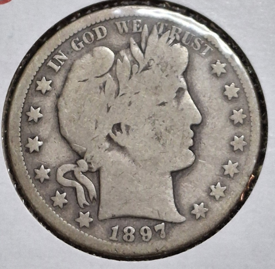 1897 S Barber Half Dollar