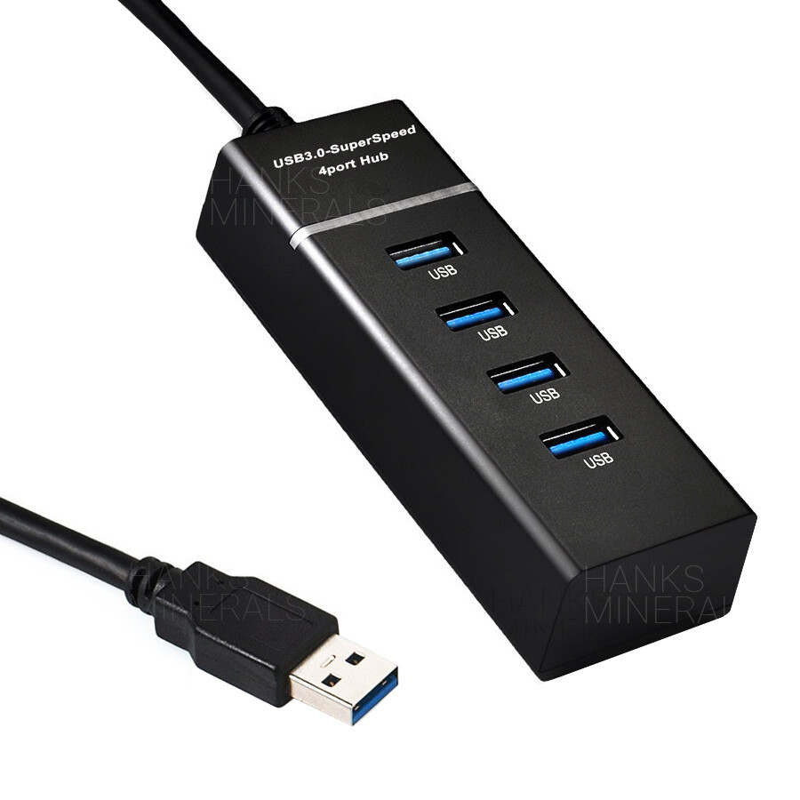 4-Port USB 3.0 Hub Splitter Multi Adapter High Speed For PC Mac Desktop Laptop
