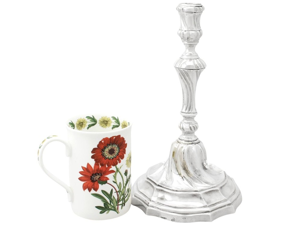 Antique Spanish Silver Candlestick Circa 1820 409g