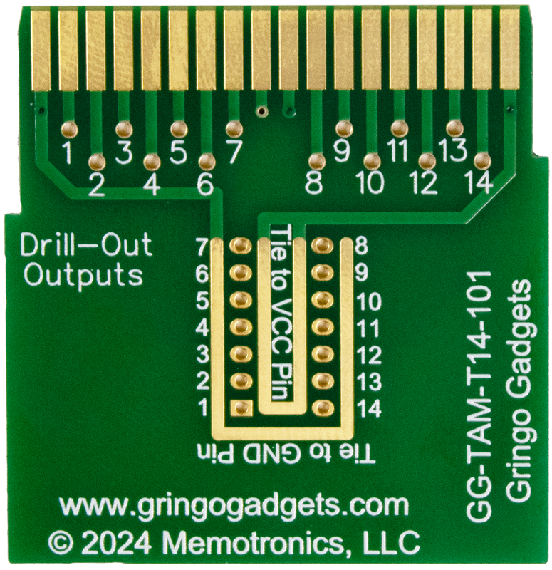 Test Reference IC Card (14-Pin) for HP 10529A Logic Comparator