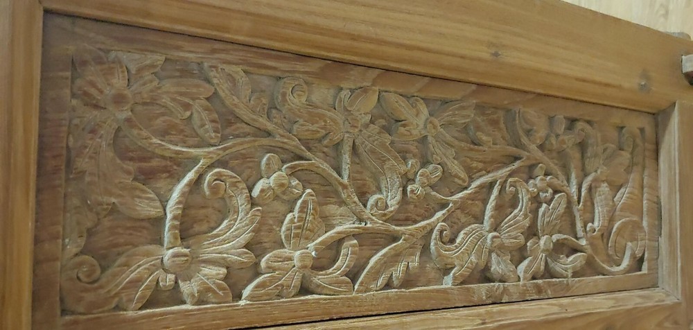 Large handcrafted Teak Buffet - Wooden Pins