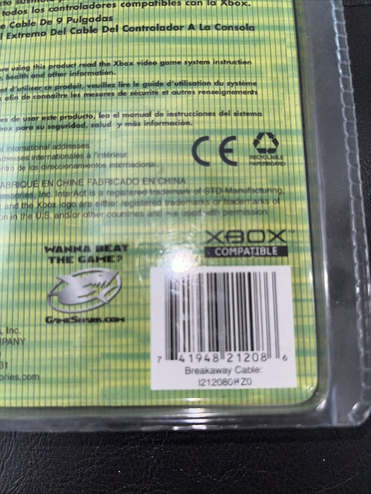 *BRAND NEW* Controller Breakaway Cable (Microsoft XBOX) InterAct 9” For Xbox