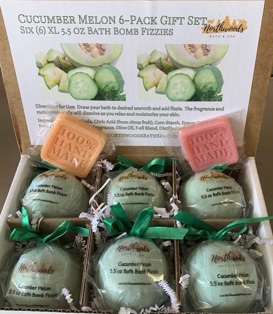 Cucumber Melon 6-pack Bath Bomb Gift Set