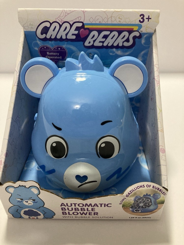 Care Bears (blue) Automatic Bubble Blower w/ Solution + 3 AA Batteries New
