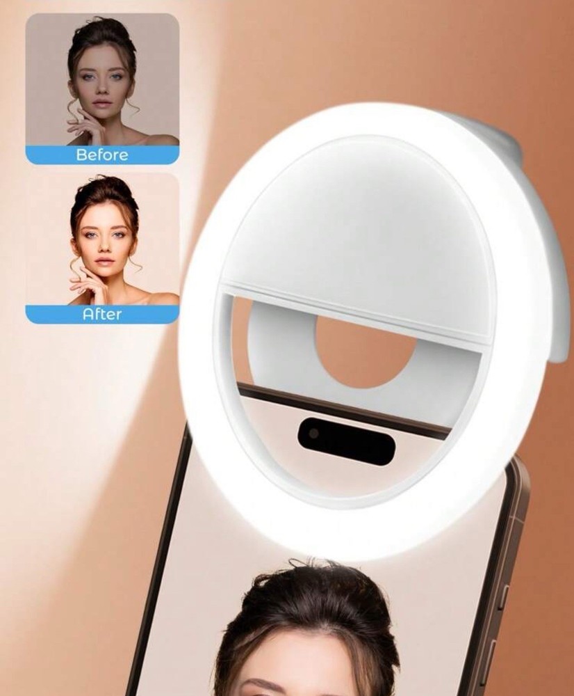 Portable White USB Rechargeable Mini Ring Light