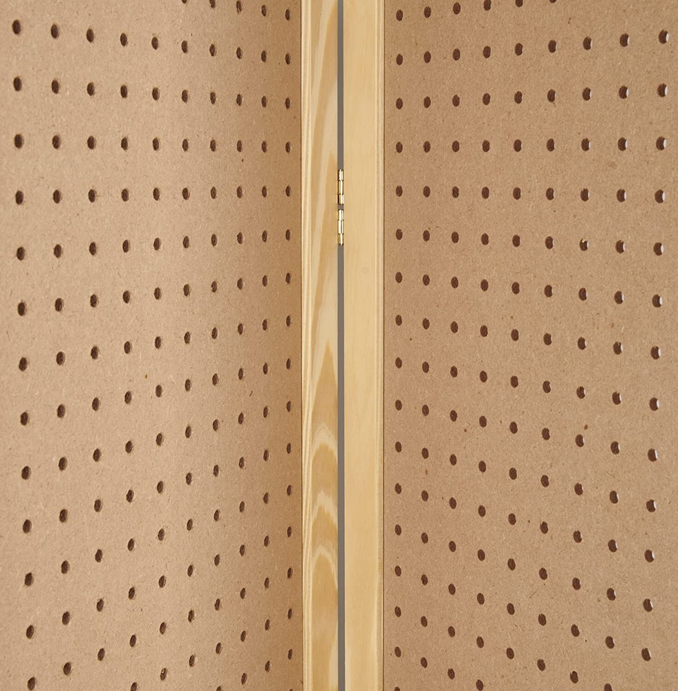 Folding Pegboard Display Craft Display 4 Panel 5' Folds Flat 60" H Peg Board