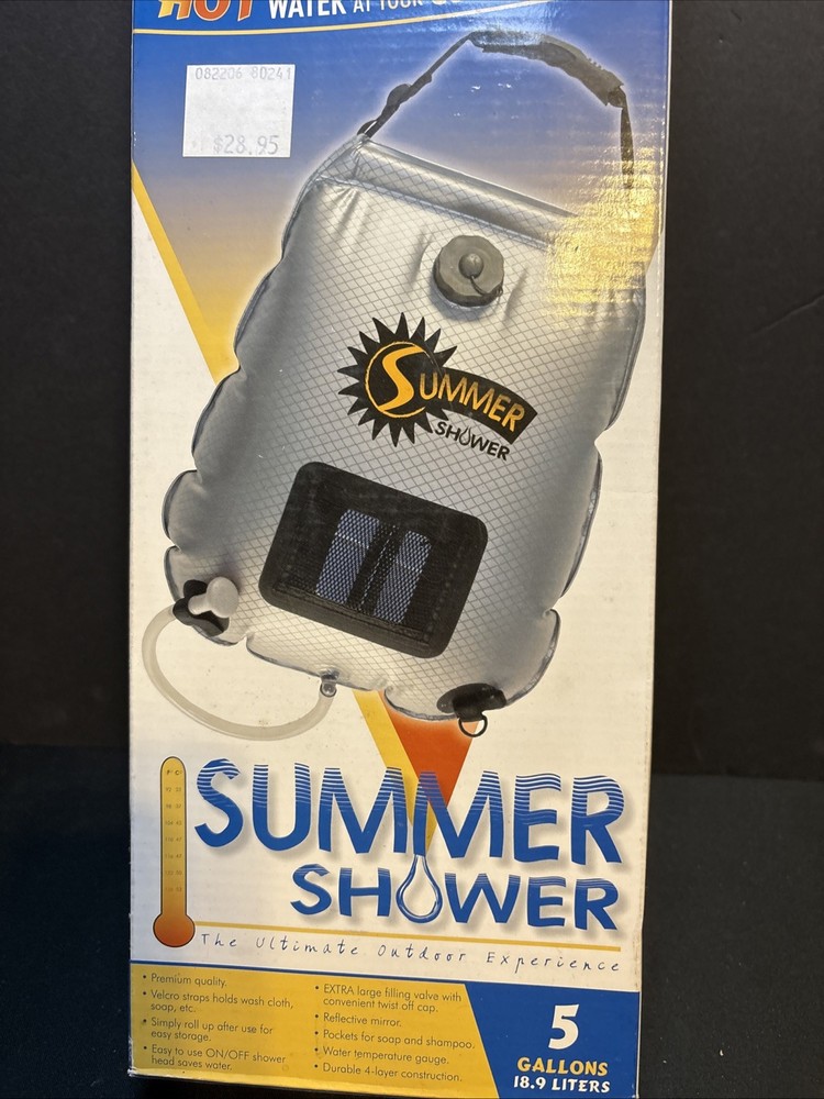 5 Gallon Summer Shower / Solar Shower,Silver/Black