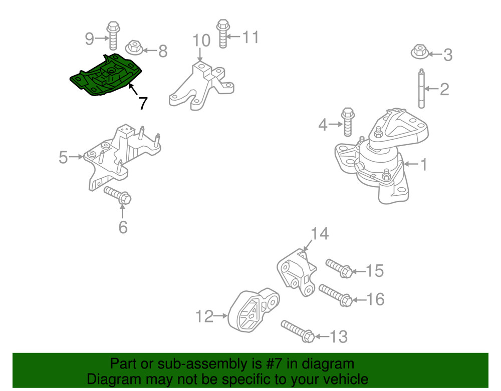 Genuine Ford Automatic Transmission Mount Bracket FB5Z-6038-E