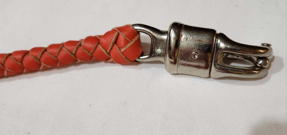 Get Back Whip Classic Biker Motorcycle Orange Leather Accessory For Handlebars