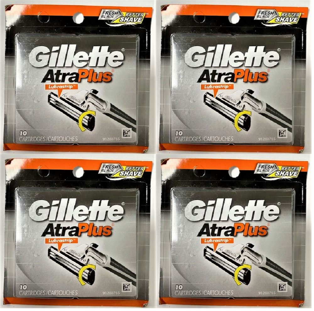 Gillette Atra Plus Refill Razor Blade Cartridges, 40 Count (Unboxed)