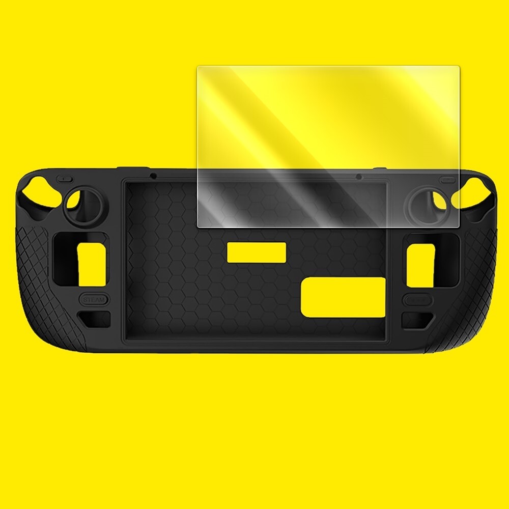 Bundle of Clear Screen Protector Back Silicone Protective Case for Steam Deck 7"