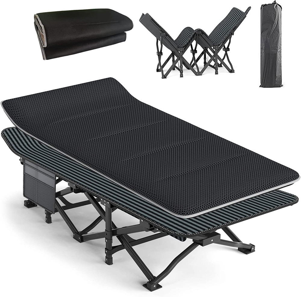 Camping Cot for Adults with Cushion Comfortable, Tent Folding Cot for Sleeping,