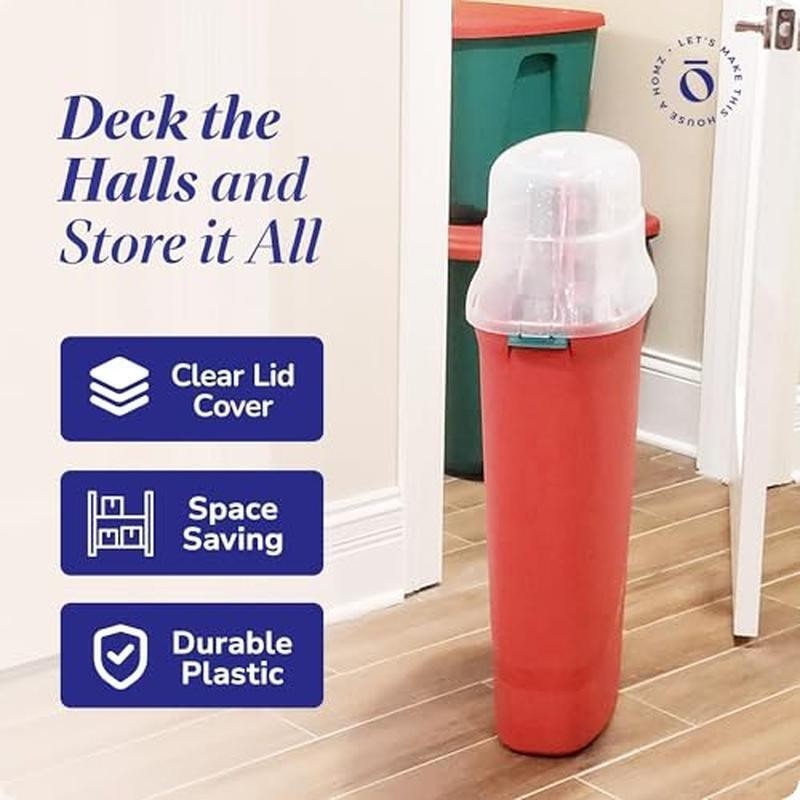 2-Pack Vertical Gift Wrap Organizer Plastic Storage Container Wrapping Paper New