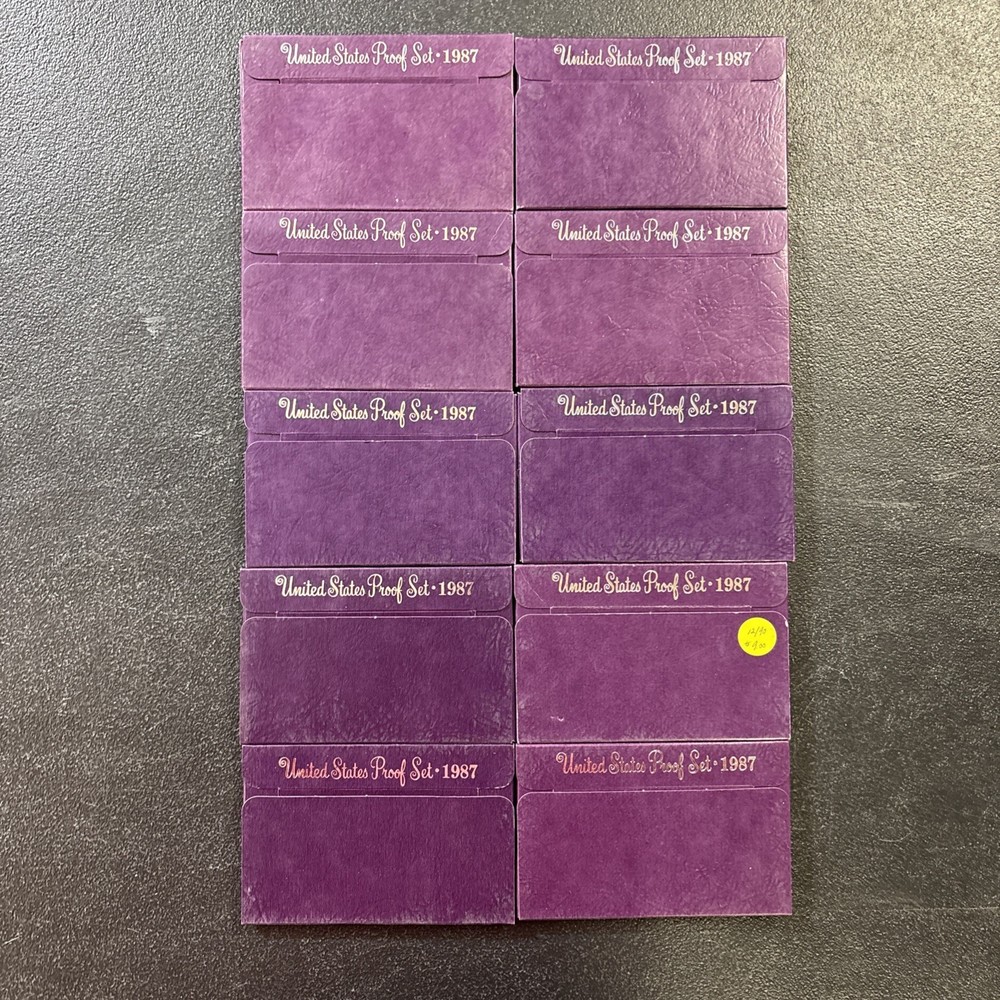1987-S Clad Proof Sets LOT OF 10