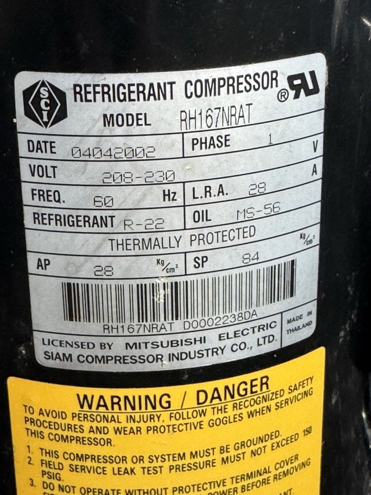 SCI Refrigerant Compressor RH167NRAT
