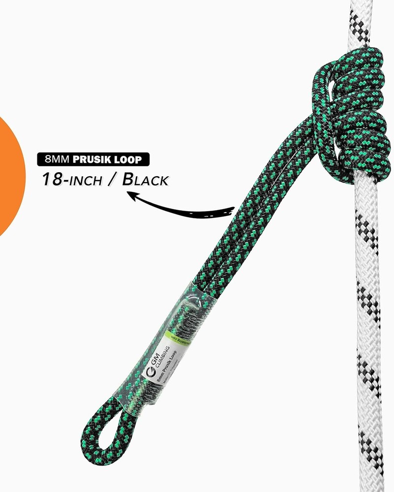 Compact 8mm Prusik Loop 18” - High Tensile Strength for Rigging and Climbing