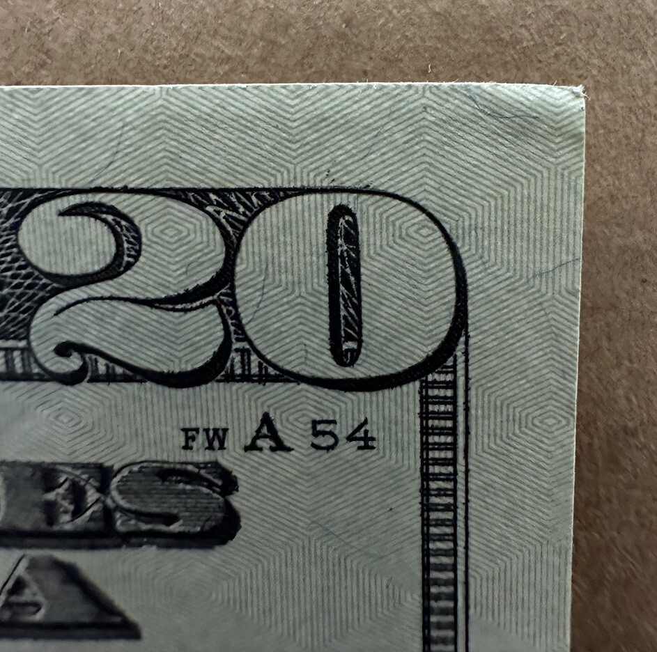 $20 BILL INK SMEARS RARE