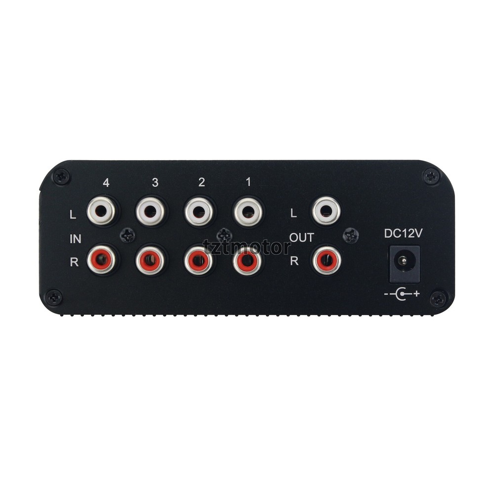 IR Remote Control 4CH Stereo Audio switcher Selector