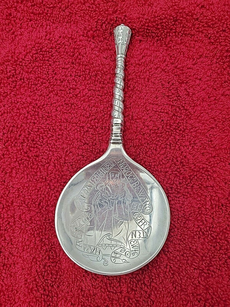Danish 826 Silver by Prahl Tomato Server Domini Ora Pro Me 9867