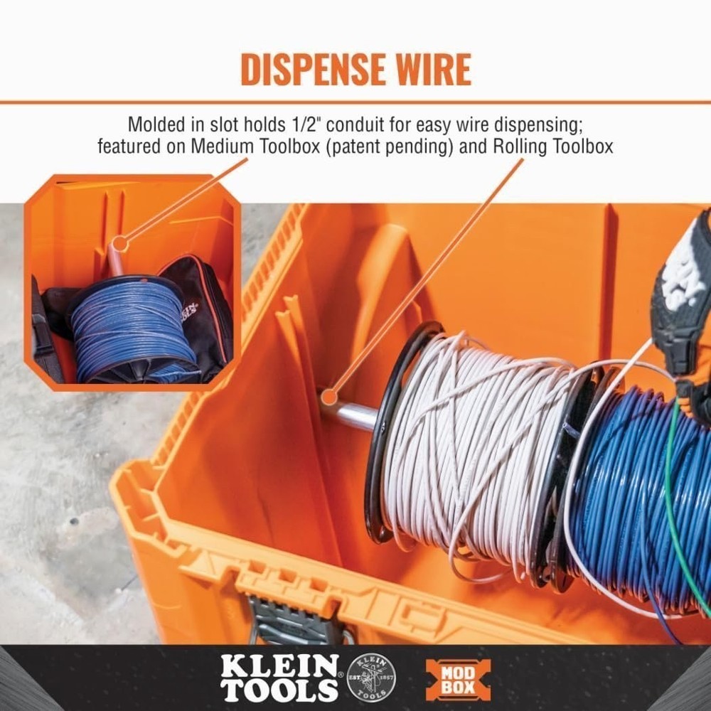 Klein Tools 54802MB MODbox Rolling Tool Box, Heavy Duty Portable Tool Box...