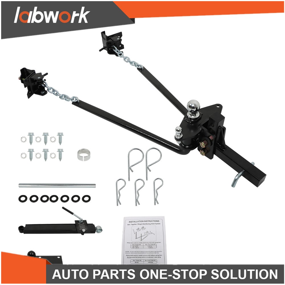 Labwork 800 lbs Weight Distribution Hitch Kit with Sway Control For Trailer
