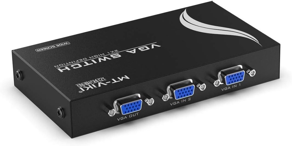 2 Port VGA Switch Video Selector Box - 2 Input 1 Output for Monitors