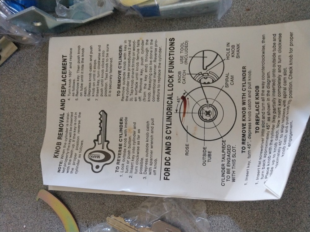 MARKS HARDWARE 180S /32D CLASSROOM FUNCTION GRADE 1 SCHLAGE C KNOB LOCK