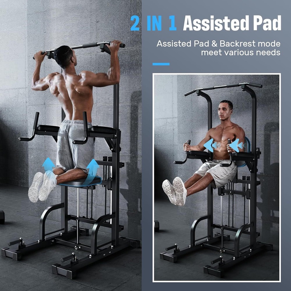 Power Tower Pull Up Dip Station Multi Function Home Gym Strength Training Fitnes