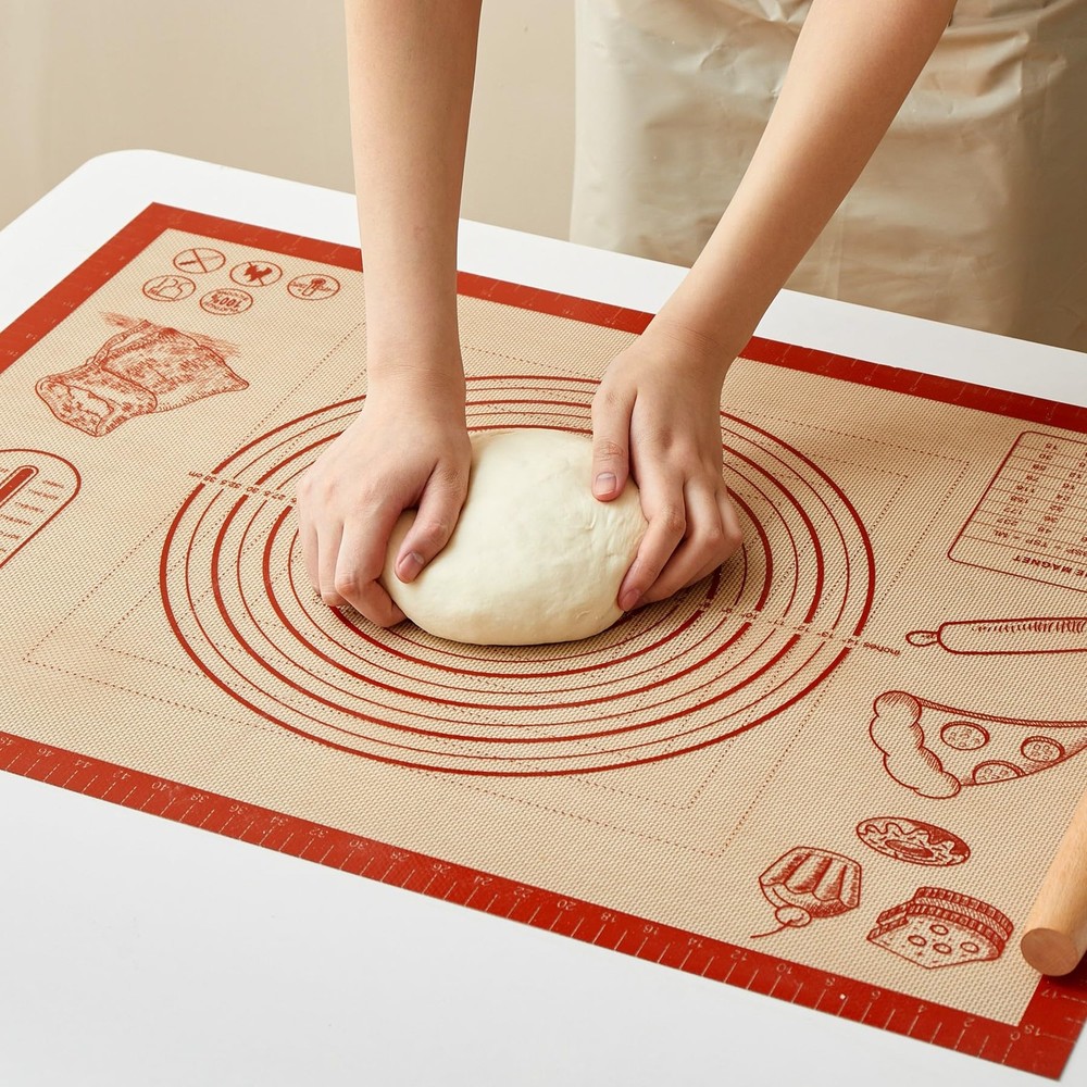 Silicone Baking Pastry Dough Mat - 26x16Inch Extra Large Cookie Bread Rolling Ma