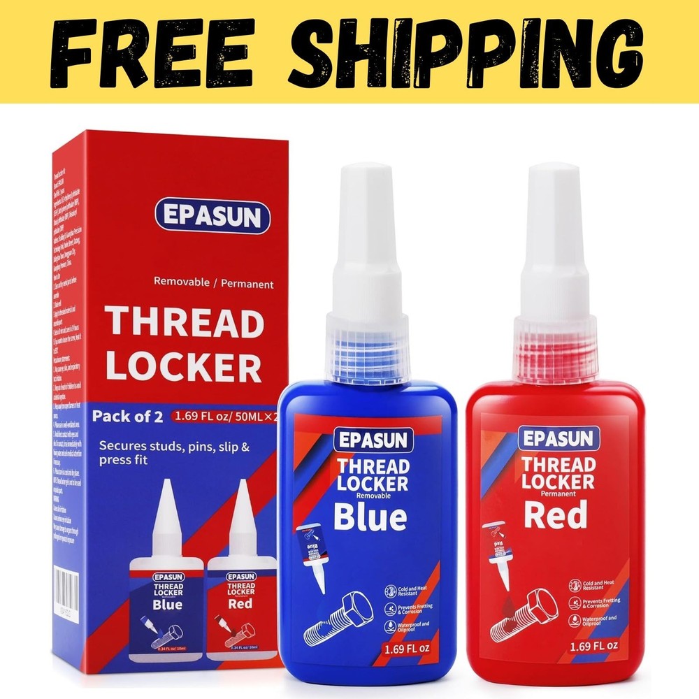 ThreadLocker 242 and 271, Thread Lock Medium and High Strength Lock Tight & Seal