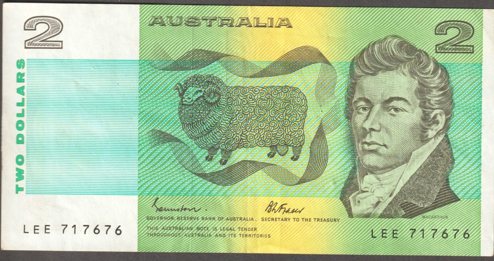 AUSTRALIA $2 JOHNSTON & FRASER