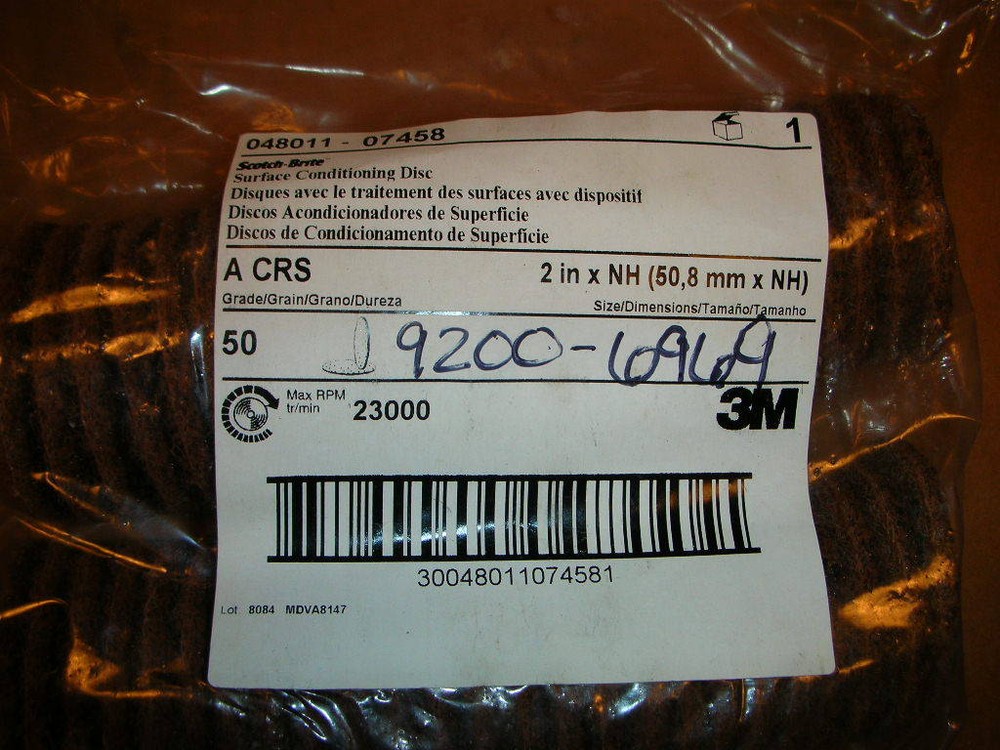 3M Scotch-Brite 048011-07458 2" Surface Conditioning Discs Hook & Loop 10 PCS FS