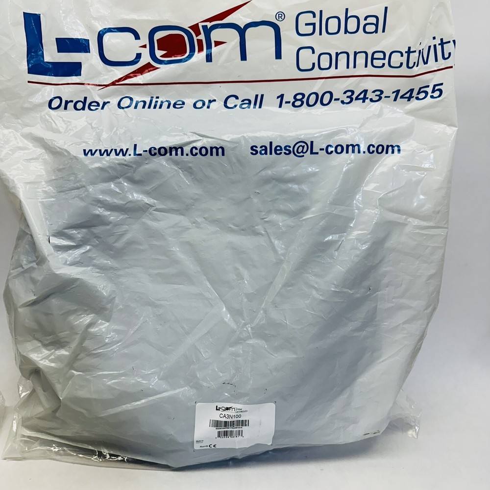 L-COM BLACK RF/ COAXIAL CABLE ASSEMBLY CA3N100